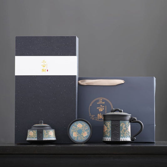 【Tea Set Gift Box】Twig Lotus Office Tea Cup