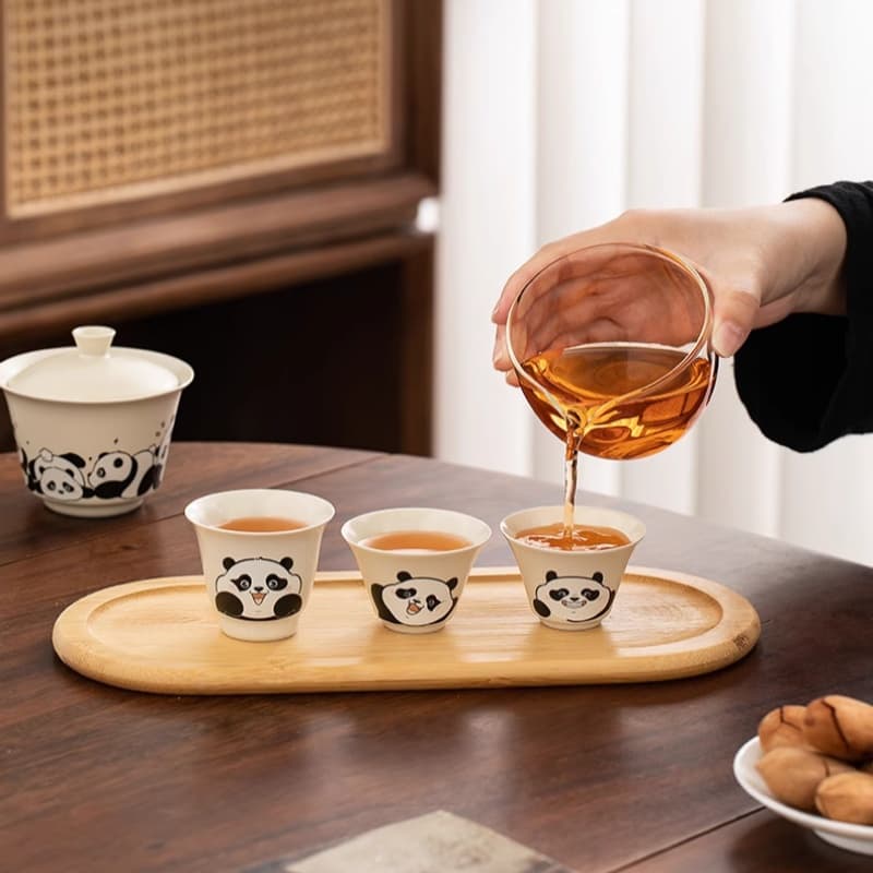 【Travel Tea Set】Lovely panda travel tea set