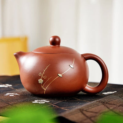 【Teapot】Purple Clay Metal rivets XiShi Teapot