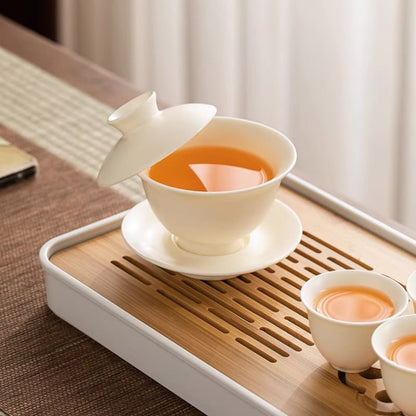 【Travel Tea Set】Clear clouds Porcelain Travel tea set