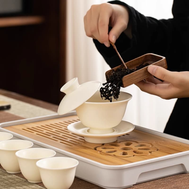 【Travel Tea Set】Clear clouds Porcelain Travel tea set