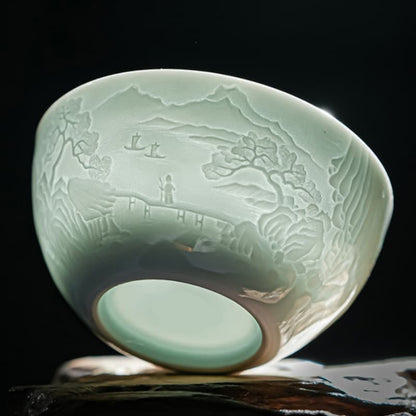 【Tea cup】Beautiful Mountains and Rivers - Pu'er Cup