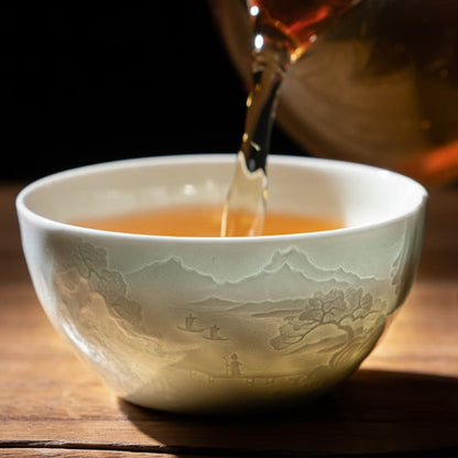 【Tea cup】Beautiful Mountains and Rivers - Pu'er Cup