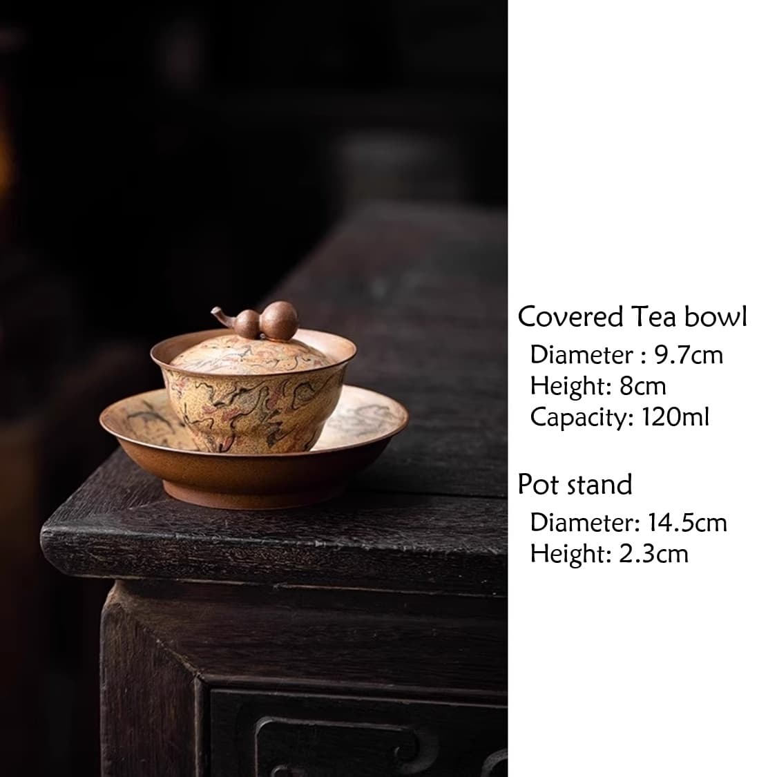 【Teapot】Hand-Painted Dunhuang Oil Paintings Covered Tea bowl